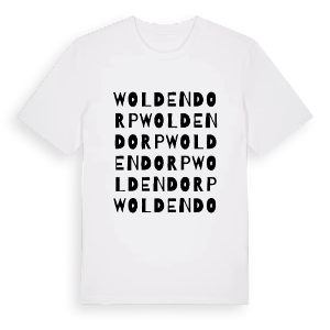 Woldendorp ordlek t-shirt – ekologisk bomull t-shirt från Pinshirt