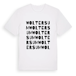Woltersum ordlek t-shirt – ekologisk bomull t-shirt från Pinshirt