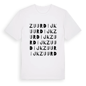 Zuurdijk ordlek t-shirt – ekologisk bomull t-shirt från Pinshirt