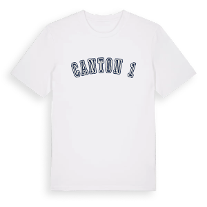 Canton 1 college t-shirt – ekologisk bomull t-shirt från Pinshirt