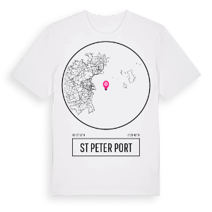 St Peter Port t-shirt – ekologisk bomull t-shirt från Pinshirt