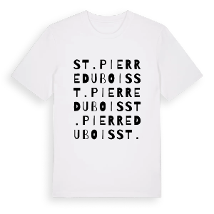 St. Pierre du Bois ordlek t-shirt – ekologisk bomull t-shirt från Pinshirt
