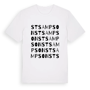 St Sampson ordlek t-shirt – ekologisk bomull t-shirt från Pinshirt