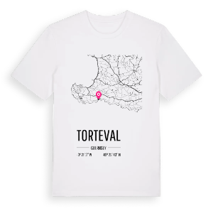 Torteval karta t-shirt – ekologisk bomull t-shirt från Pinshirt