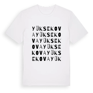 Yüksekova ordlek t-shirt – ekologisk bomull t-shirt från Pinshirt