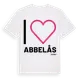 White t-shirt med Jag älskar Abbelås t-shirt stort tryck