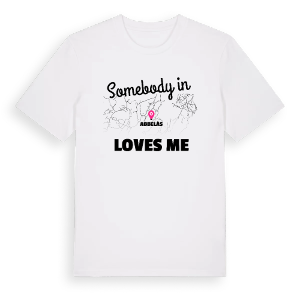 Någon i Abbelås älskar mig t-shirt – ekologisk bomull t-shirt från Pinshirt