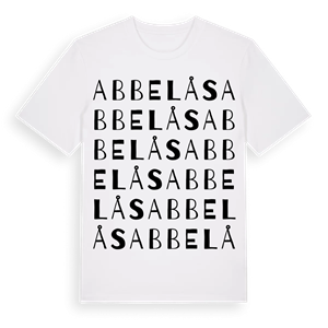 Abbelås ordlek t-shirt – ekologisk bomull t-shirt från Pinshirt