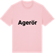 Pink Cotton t-shirt med Agerör fetstil t-shirt