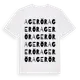 White t-shirt med Agerör ordlek t-shirt
