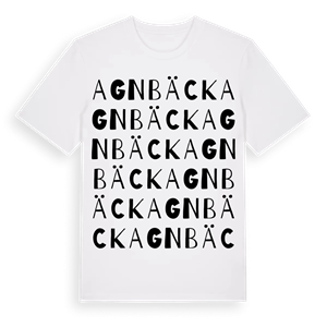Agnbäck ordlek t-shirt – ekologisk bomull t-shirt från Pinshirt