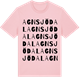 Pink Cotton t-shirt med Agnsjödal ordlek t-shirt