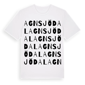 Agnsjödal ordlek t-shirt – ekologisk bomull t-shirt från Pinshirt