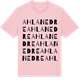 Pink Cotton t-shirt med Ahla nedre ordlek t-shirt