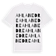 White t-shirt med Ahla nedre ordlek t-shirt