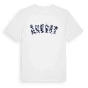 Åhuset college t-shirt – ekologisk bomull t-shirt från Pinshirt