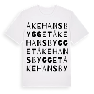 Åkehansbygget ordlek t-shirt – ekologisk bomull t-shirt från Pinshirt