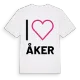 Jag älskar Åker t-shirt stort tryck