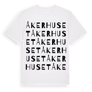 Åkerhuset ordlek t-shirt – ekologisk bomull t-shirt från Pinshirt