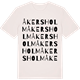 Vintage White t-shirt med Åkersholm ordlek t-shirt