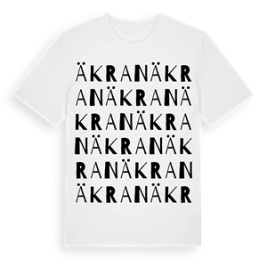 Äkran ordlek t-shirt – ekologisk bomull t-shirt från Pinshirt