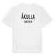 White t-shirt med Åkulla i Sverige t-shirt
