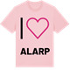Pink Cotton t-shirt med Jag älskar Alarp t-shirt stort tryck
