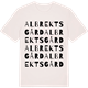 Vintage White t-shirt med Albrektsgård ordlek t-shirt