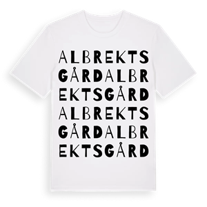 Albrektsgård ordlek t-shirt – ekologisk bomull t-shirt från Pinshirt