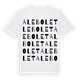 White t-shirt med Alebolet ordlek t-shirt