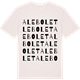 Vintage White t-shirt med Alebolet ordlek t-shirt