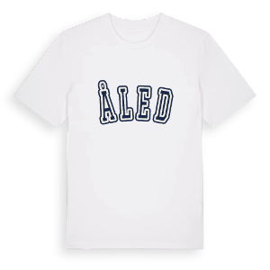 Åled college t-shirt – ekologisk bomull t-shirt från Pinshirt