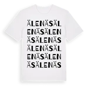Älenäs ordlek t-shirt – ekologisk bomull t-shirt från Pinshirt