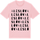 Pink Cotton t-shirt med Aleslöv ordlek t-shirt