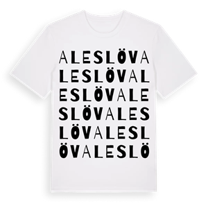 Aleslöv ordlek t-shirt – ekologisk bomull t-shirt från Pinshirt