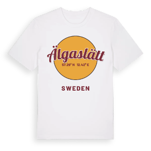 Älgaslätt cirkel t-shirt – ekologisk bomull t-shirt från Pinshirt