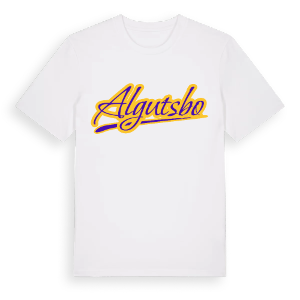 Algutsbo baseball t-shirt – ekologisk bomull t-shirt från Pinshirt
