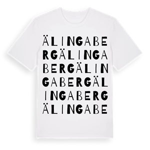 Älingaberg ordlek t-shirt – ekologisk bomull t-shirt från Pinshirt