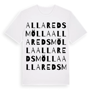 Allareds mölla ordlek t-shirt – ekologisk bomull t-shirt från Pinshirt
