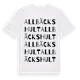 White t-shirt med Allbäckshult ordlek t-shirt