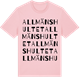 Pink Cotton t-shirt med Allmänshultet ordlek t-shirt