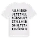 White t-shirt med Allmänshultet ordlek t-shirt