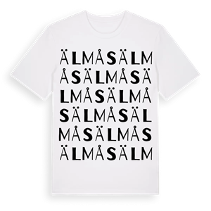 Älmås ordlek t-shirt – ekologisk bomull t-shirt från Pinshirt