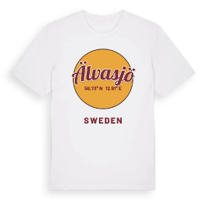 Älvasjö cirkel t-shirt – ekologisk bomull t-shirt från Pinshirt