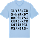 Blue Soul t-shirt med Älvsåkers-Kyrkotorp ordlek t-shirt