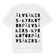 Älvsåkers-Kyrkotorp ordlek t-shirt