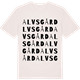 Vintage White t-shirt med Alvsgård ordlek t-shirt