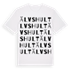 White t-shirt med Älvshult ordlek t-shirt