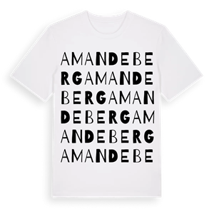 Amandeberg ordlek t-shirt – ekologisk bomull t-shirt från Pinshirt