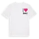 White t-shirt med Jag älskar Åmot t-shirt litet tryck